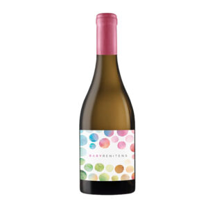 A bottle of Baby Renitens, a fresh and vibrant white wine by Nicola Biasi