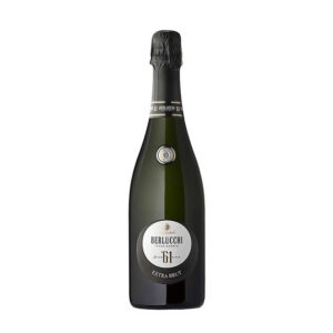 Franciacorta 61 Extra Brut Berlucchi bottle with elegant label.