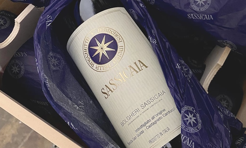 Bottle of Sassicaia on display in the Fine Wines category. Buy Italian Wine Online.